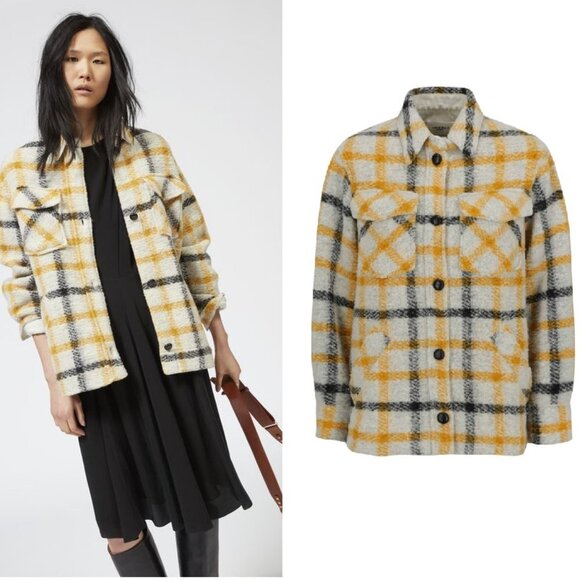 Isabel Marant Jackets & Blazers - Isabel Marant Gast Shirt Jacket in Yellow Plaid 38 6